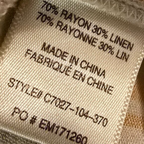 NWT CLOTH & STONE (SM) By Anthropologie Linen/Rayon Blend Cropped Wide L… - Picture 5 of 5